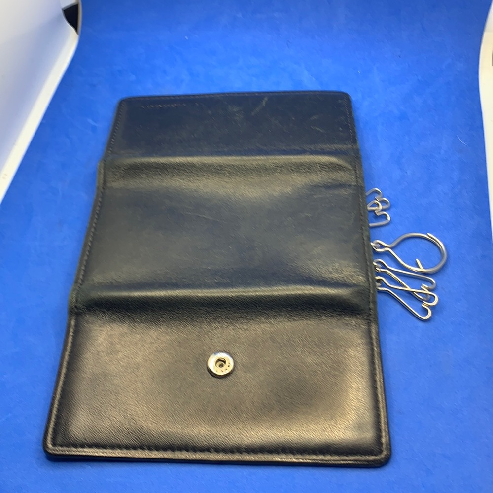 Burberry- black leather vintage Key Holder Case - Picture 2 of 6